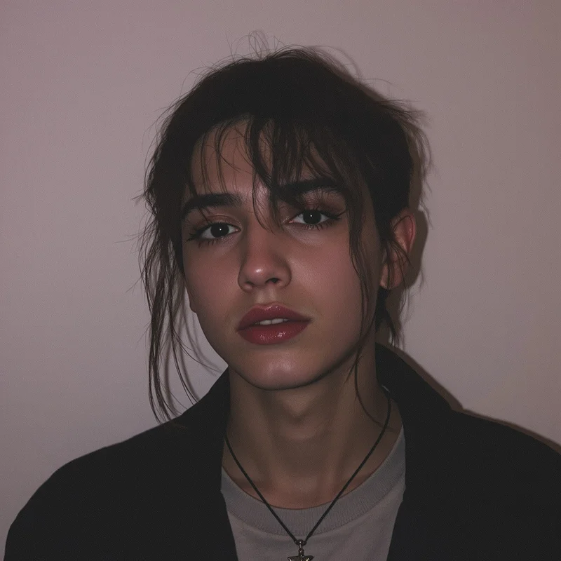 emo avatar image with emotional expression for social media avatar