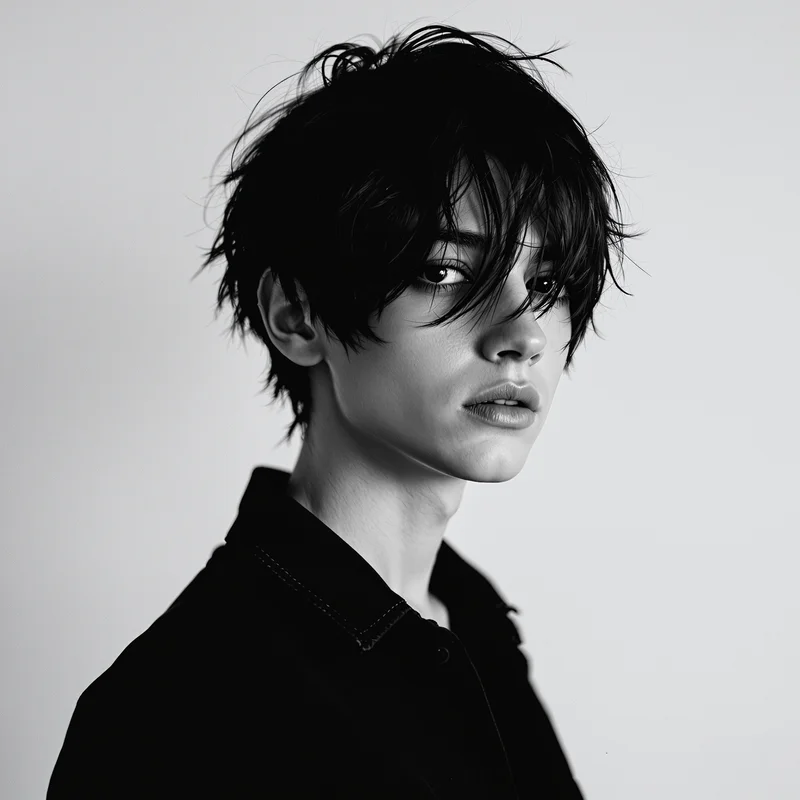 emo PFP portrait with muted colors for profile picture use