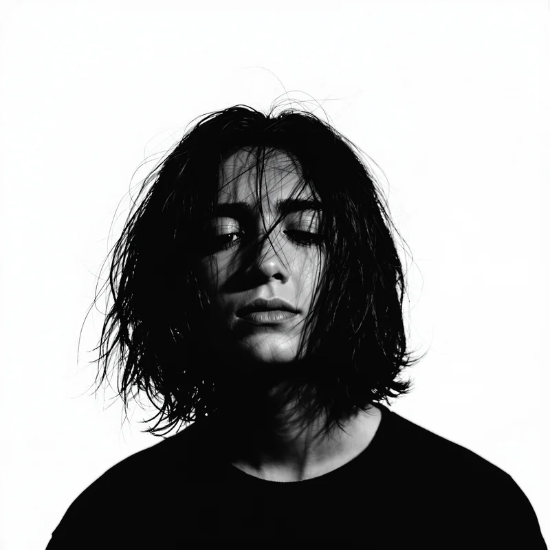 emo avatar image with low light for emotional identity