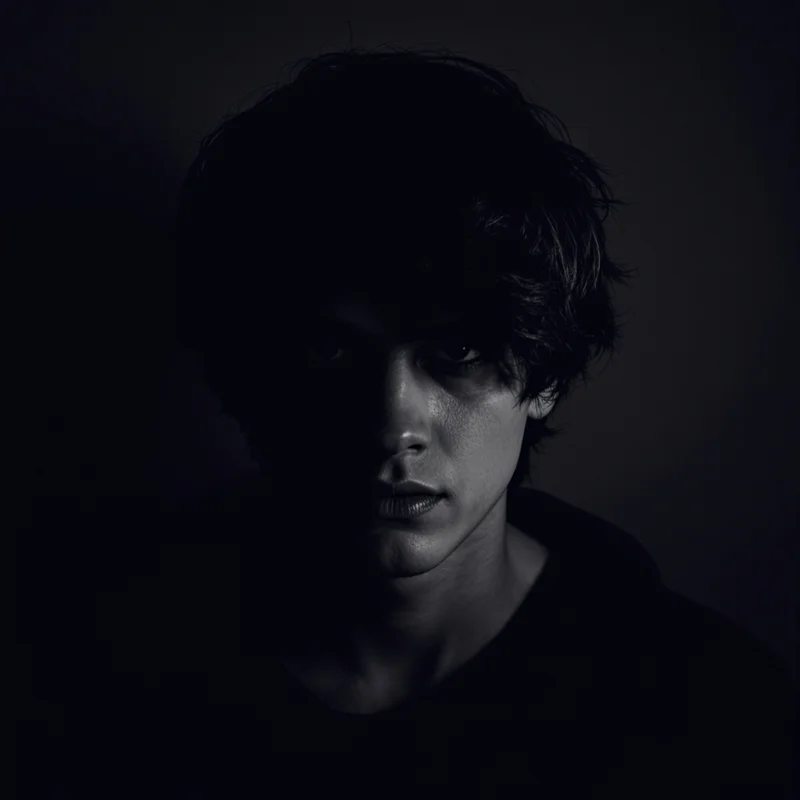 emo profile picture with muted colors for social media avatar