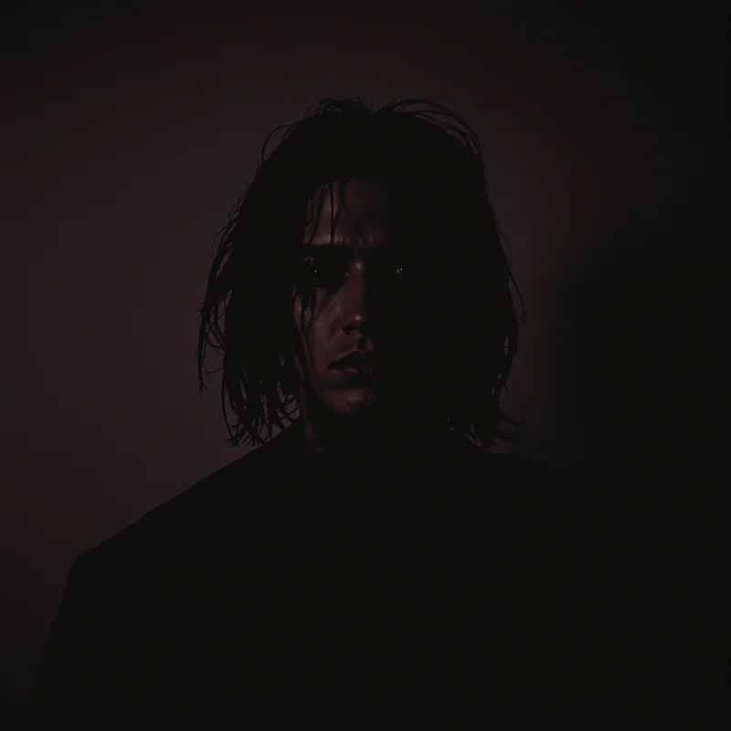 emo profile picture with dark tones for social media avatar