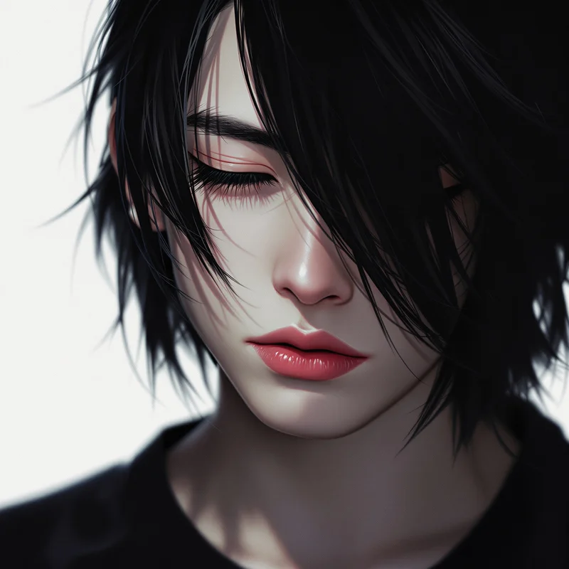 emo profile picture with emotional expression for avatar display