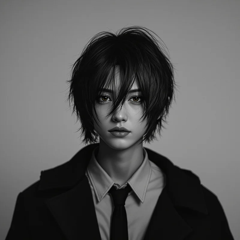 emo PFP portrait with low light for profile picture use