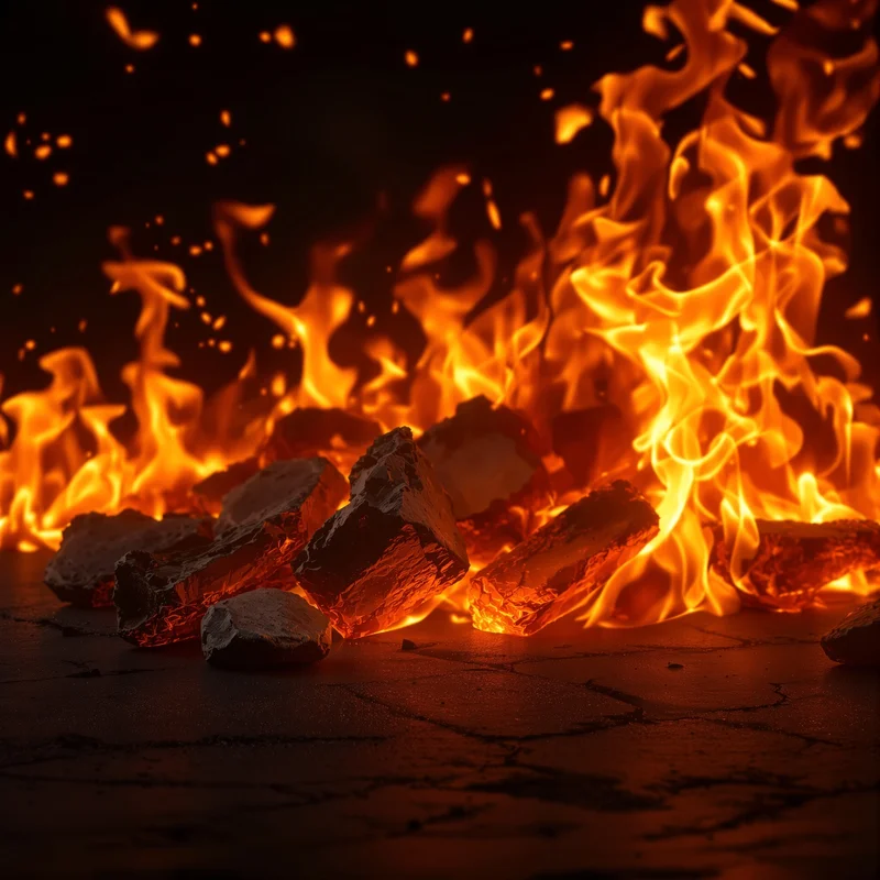 Deep warm fire background