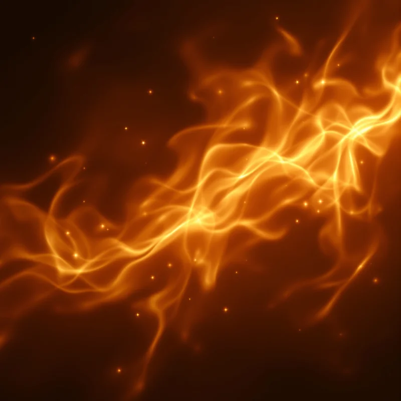 Golden flame fire background