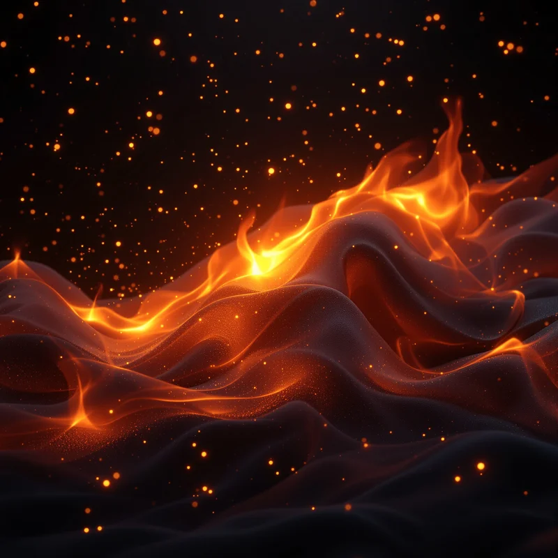Mystic glow fire background