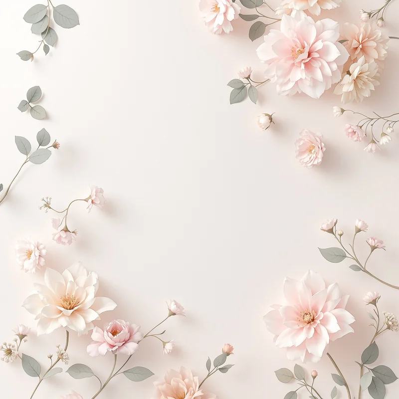 Calm pastel floral background