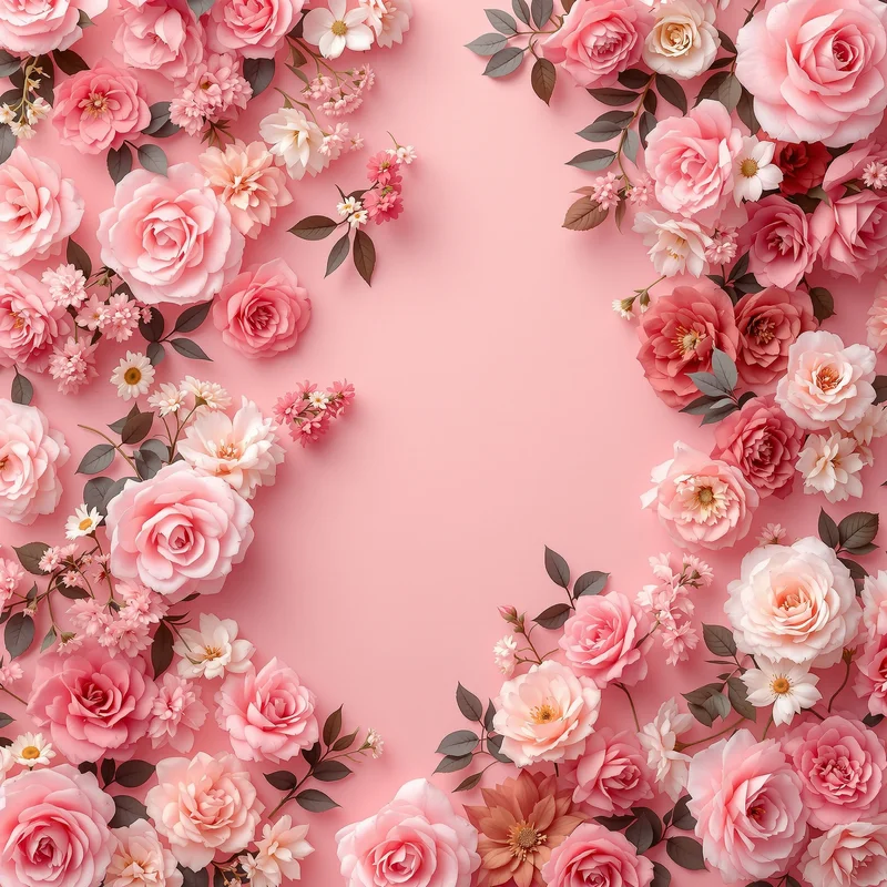 Deep rose floral background
