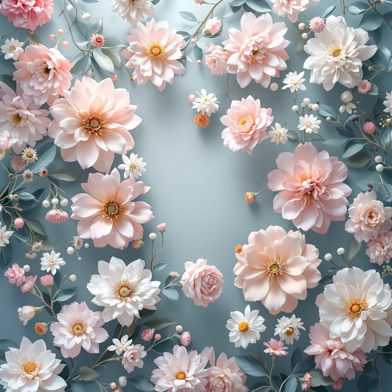 Dreamy pastel floral background
