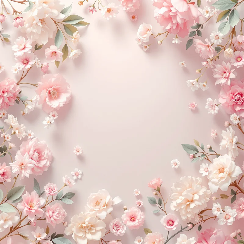 Dreamy pastel floral background
