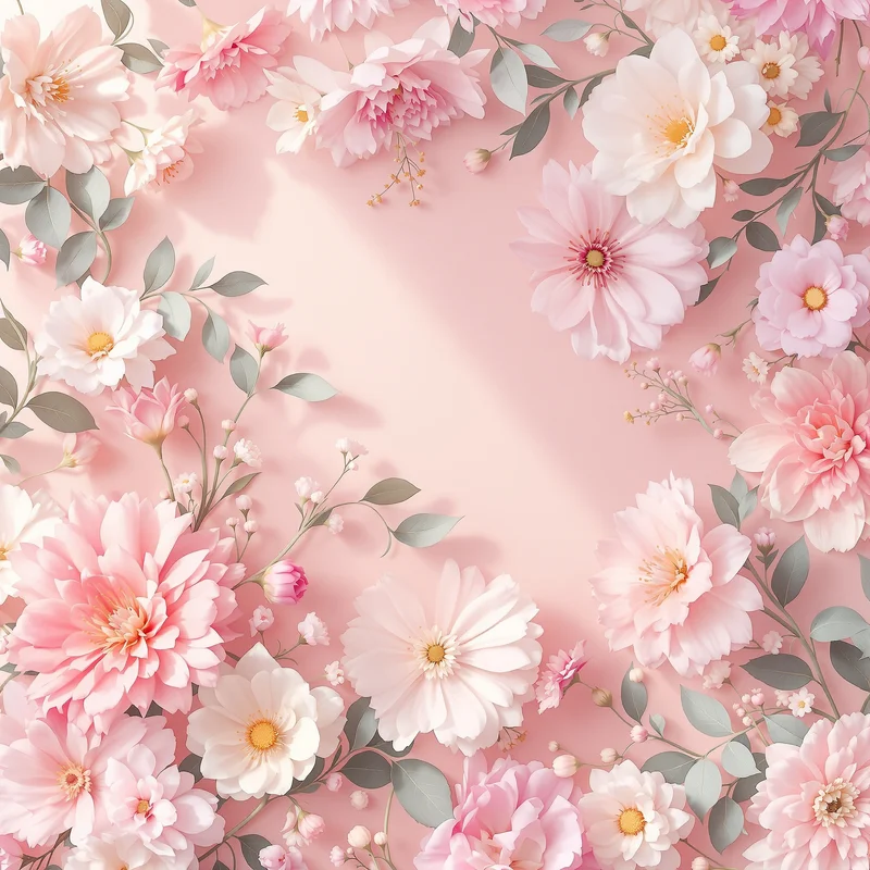 Dreamy pastel floral background