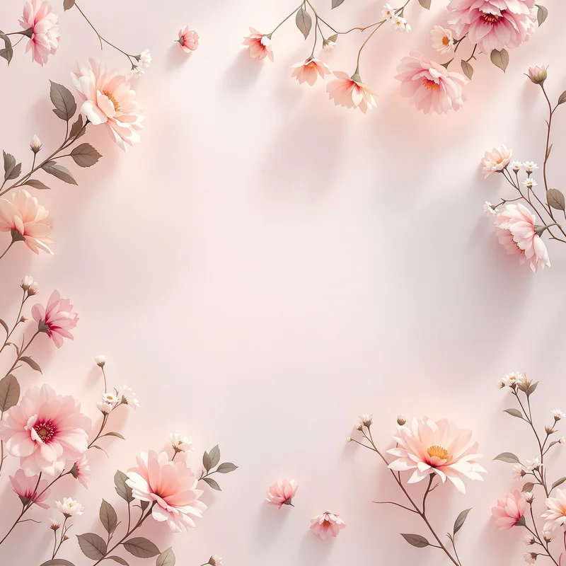 Eternal minimal floral background
