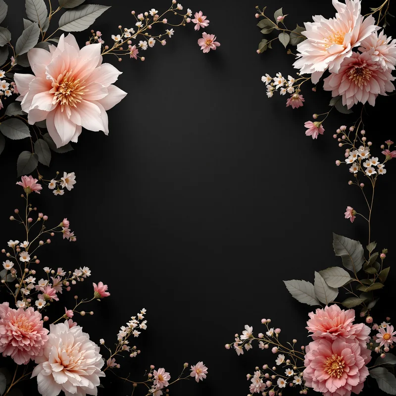 Eternal minimal floral background