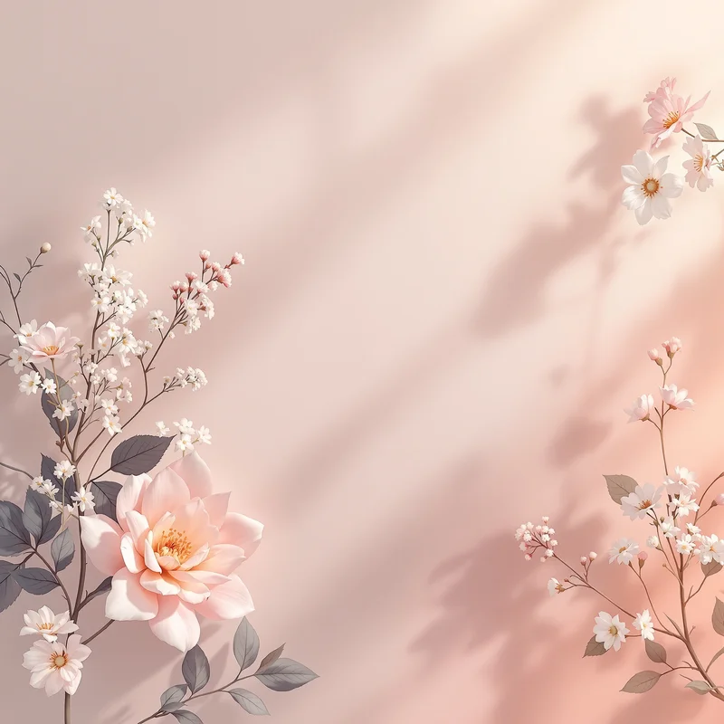 Eternal minimal floral background