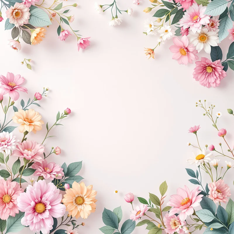 Fresh soft floral background