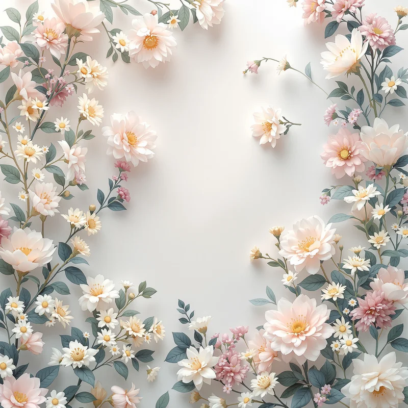 Gentle dawn floral background