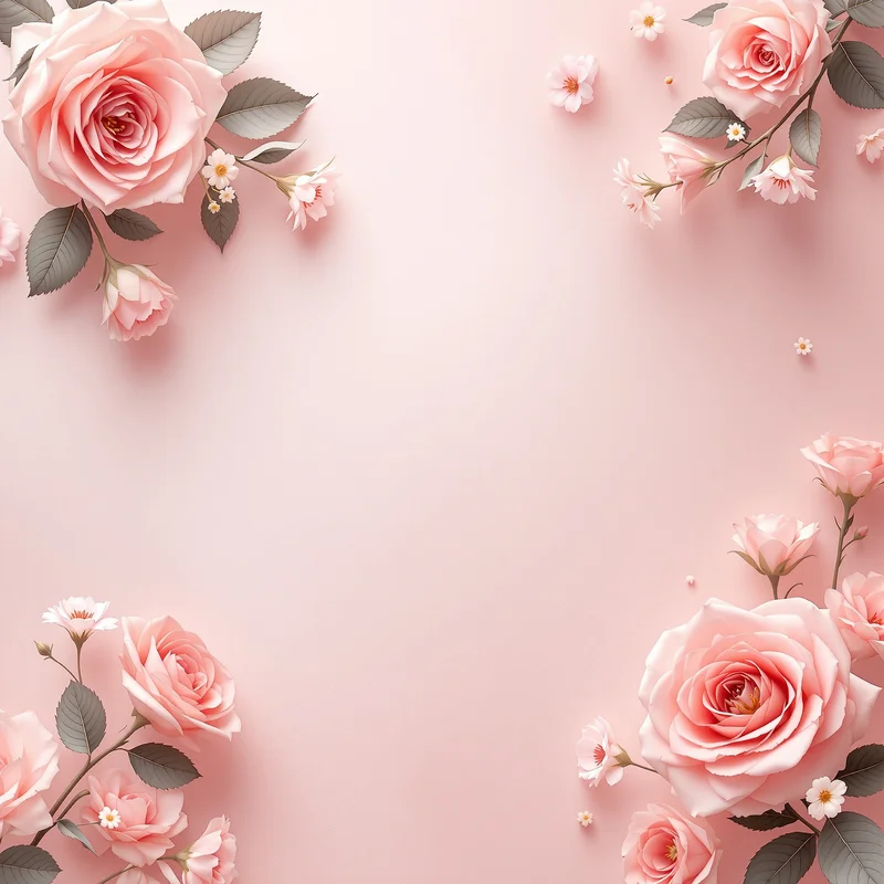 Gentle rose floral background