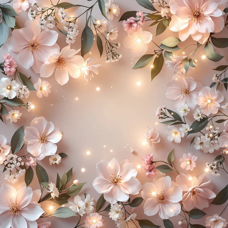 Luminous soft floral background
