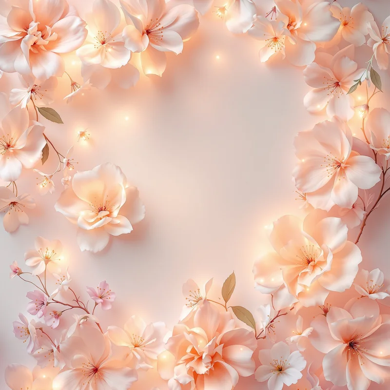 Luminous soft floral background