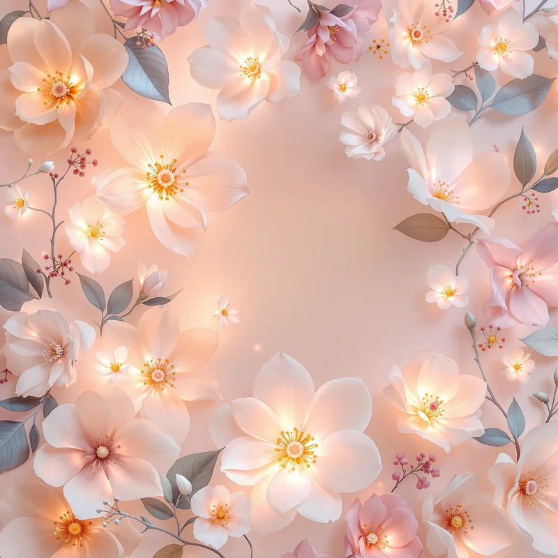 Luminous soft floral background