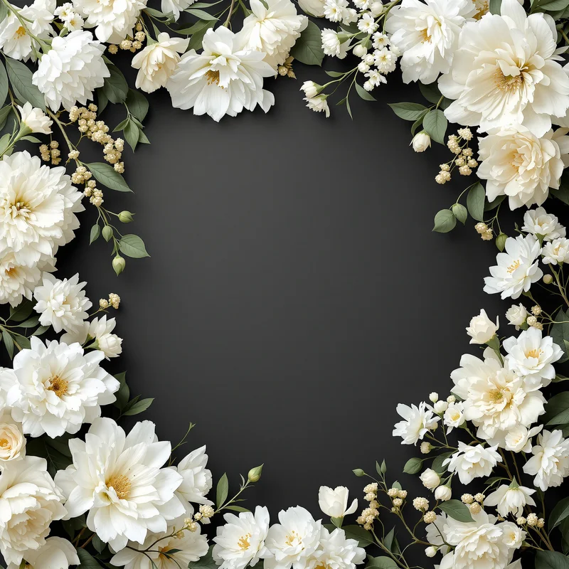 Luxury white floral background