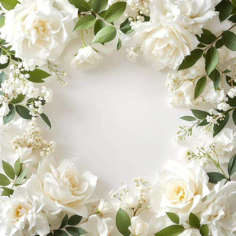 Luxury white floral background