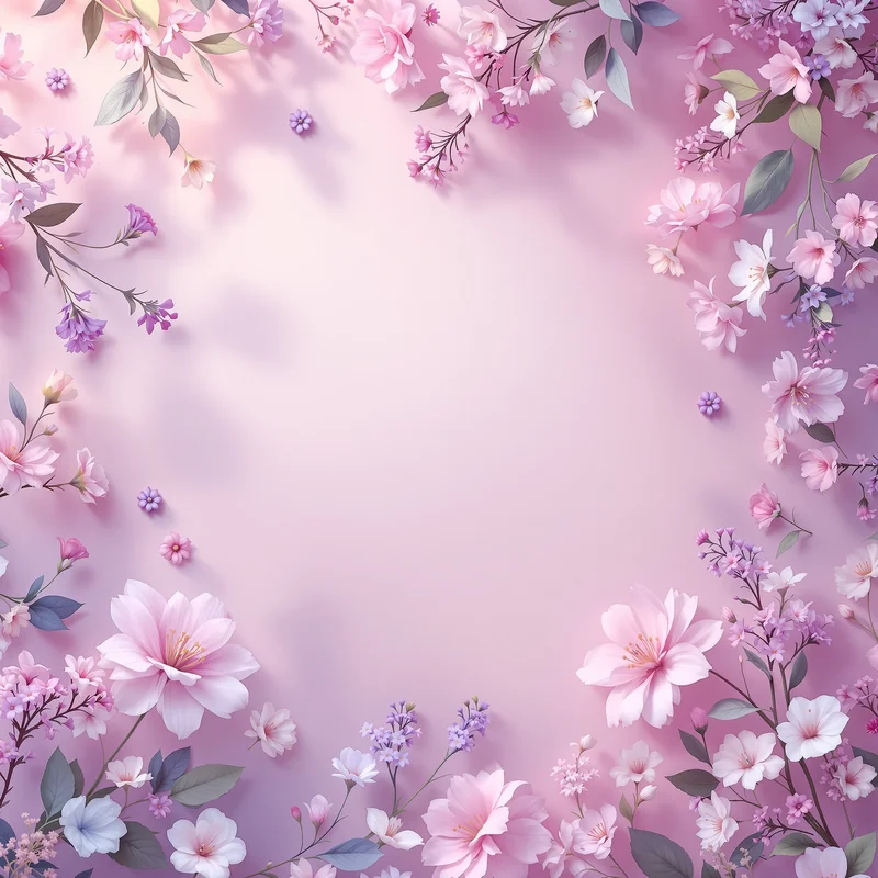 Mystic soft floral background