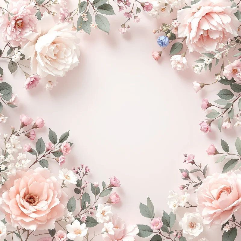 Soft pastel floral background