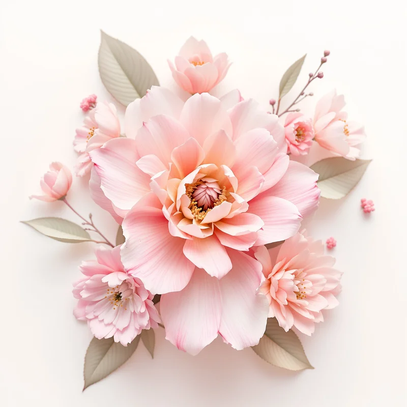 floral avatar image with floral arrangement for avatar display