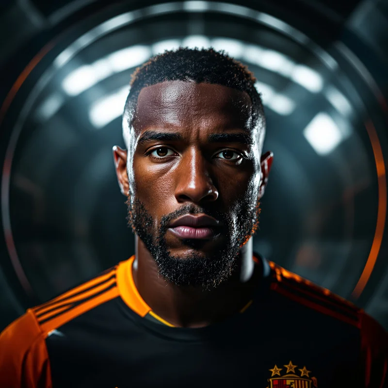 Football avatar profile image with focused expression and clear recognition