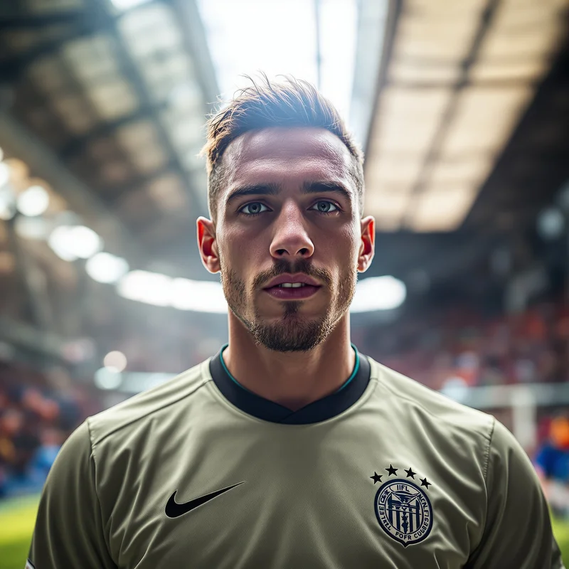 Football PFP with sporty composition and compact avatar clarity