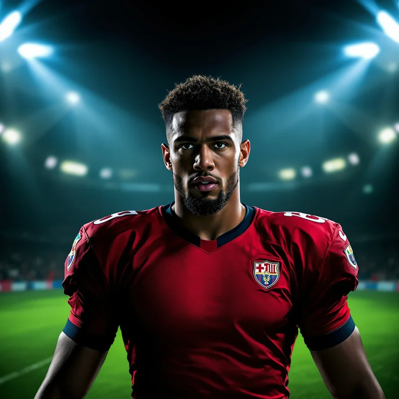 Football PFP with sporty composition and compact avatar clarity