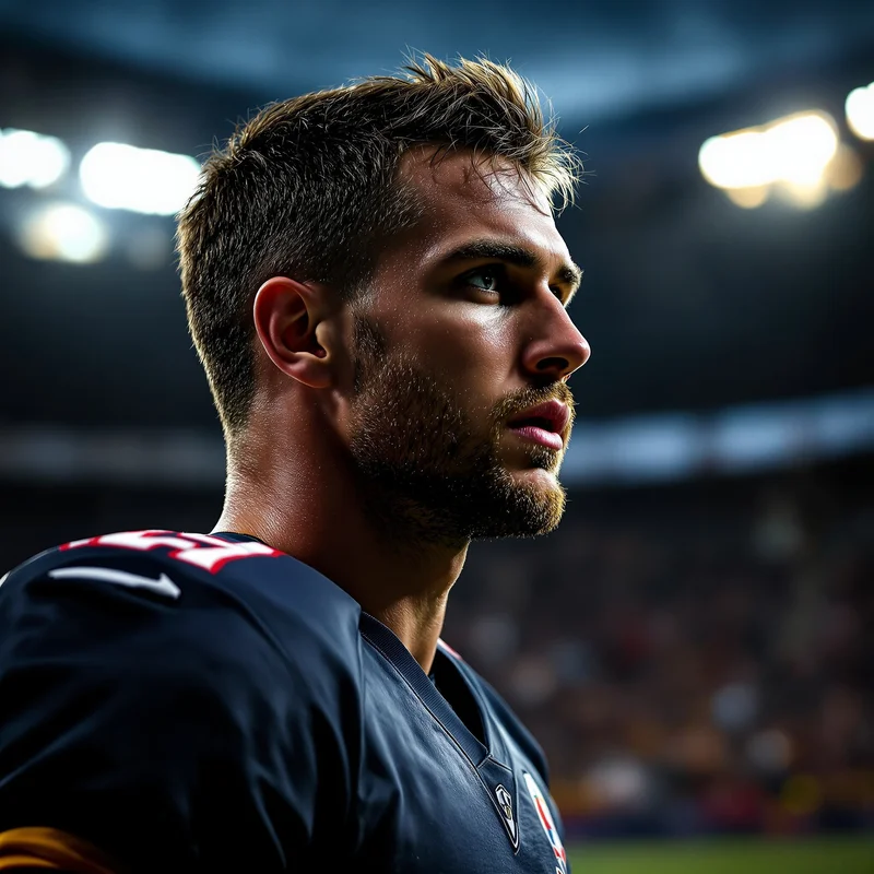 Football avatar profile image with focused expression and clear recognition