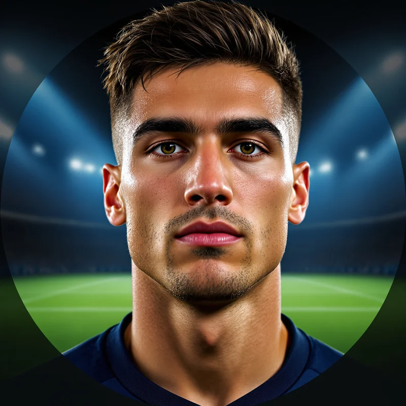 Football profile image optimized for athletic identity and visibility
