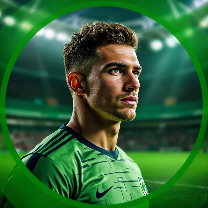 Football profile image optimized for athletic identity and visibility