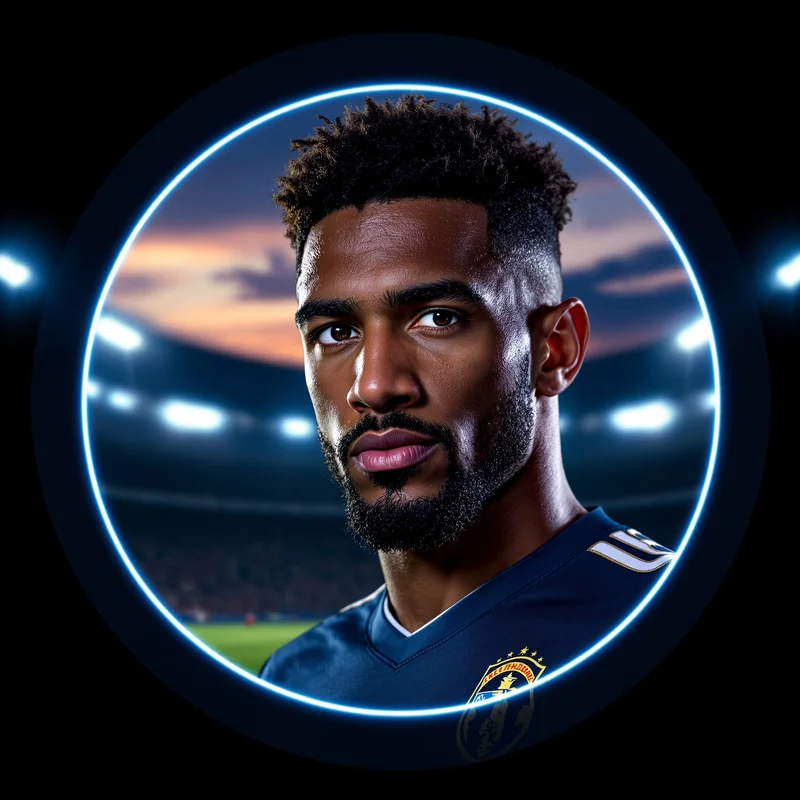 Football profile image optimized for athletic identity and visibility