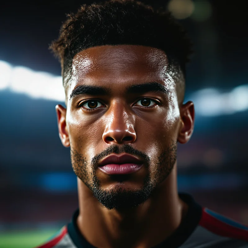 Football profile image optimized for athletic identity and visibility