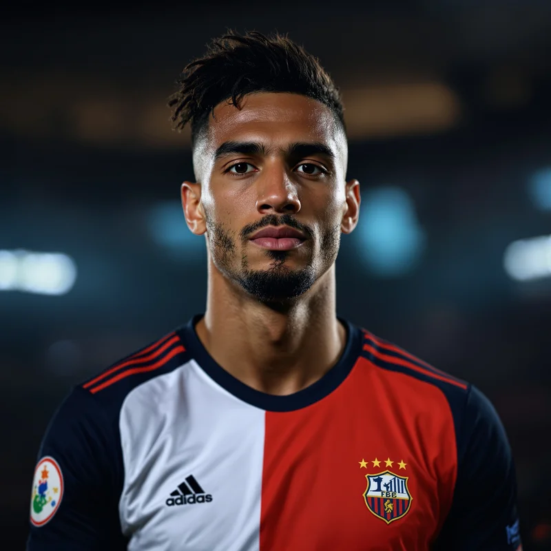 Football profile image optimized for athletic identity and visibility