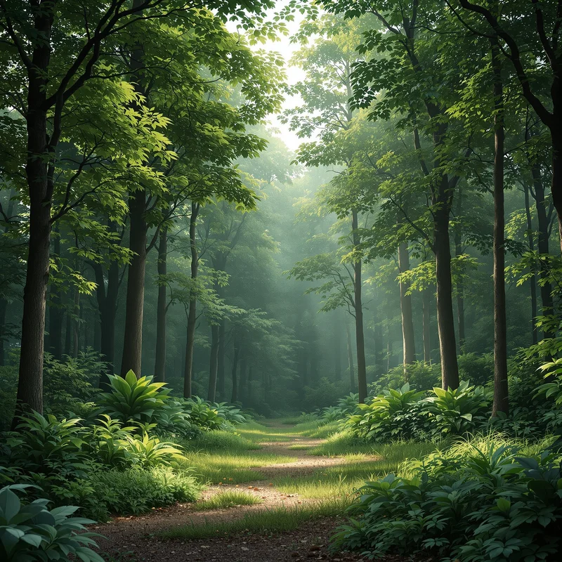 Studio minimal forest background
