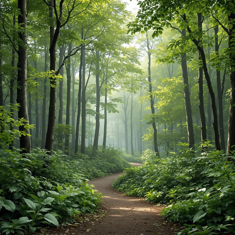 Studio minimal forest background