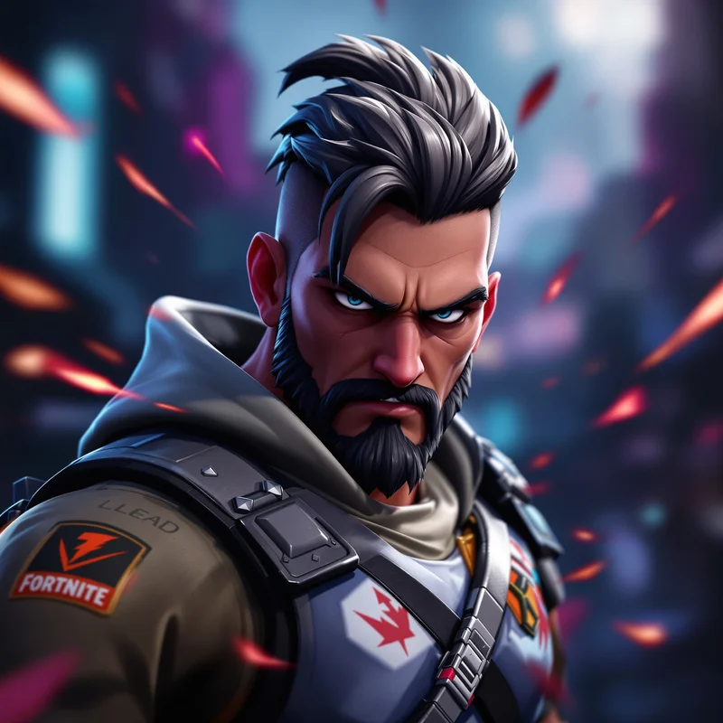 Fortnite avatar profile image with action focus and clear subject