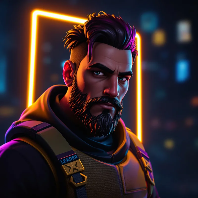 Fortnite avatar profile image with action focus and clear subject