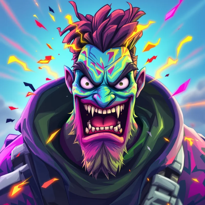 Funny Fortnite PFP with chaotic skin expression and meme energy