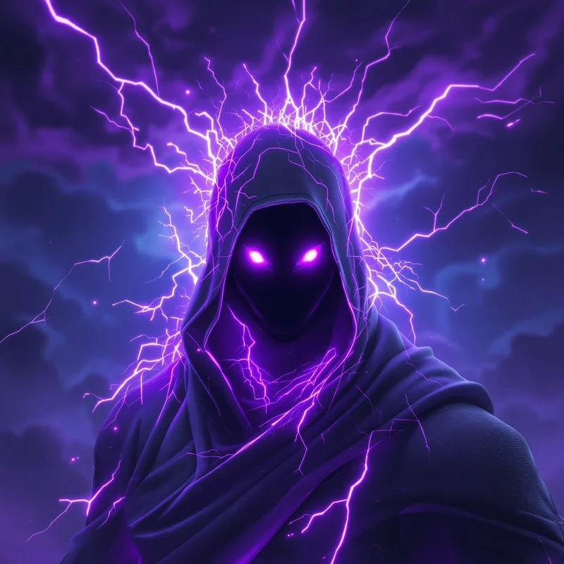 Fortnite PFP with horror storm aura and corrupted shadow eyes