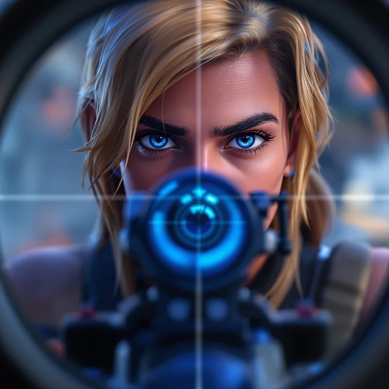 Fortnite PFP with sniper focus and target lock aura