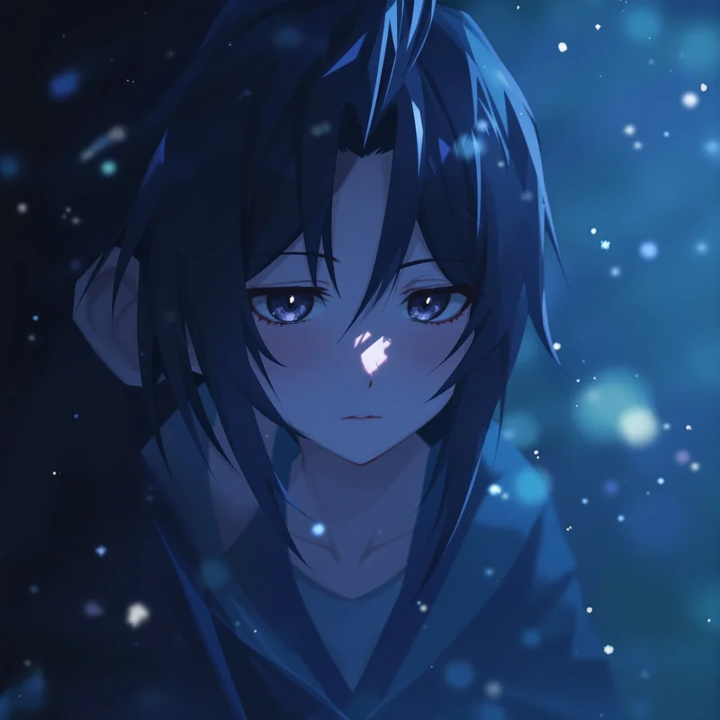 calm Frieren avatar image with soft magical lighting for anime account visuals