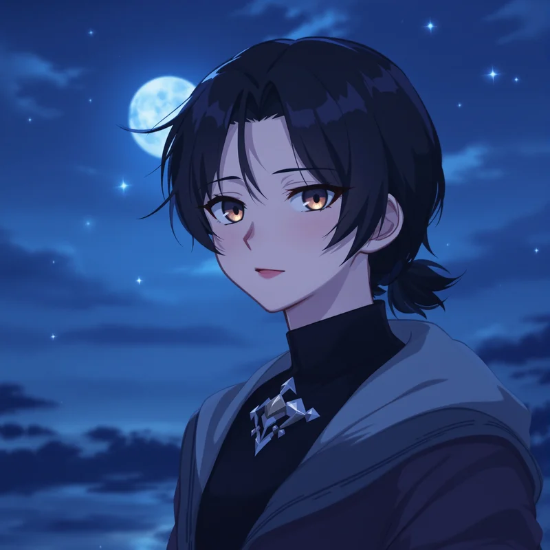 magic themed Frieren PFP with clean square composition for social avatar use