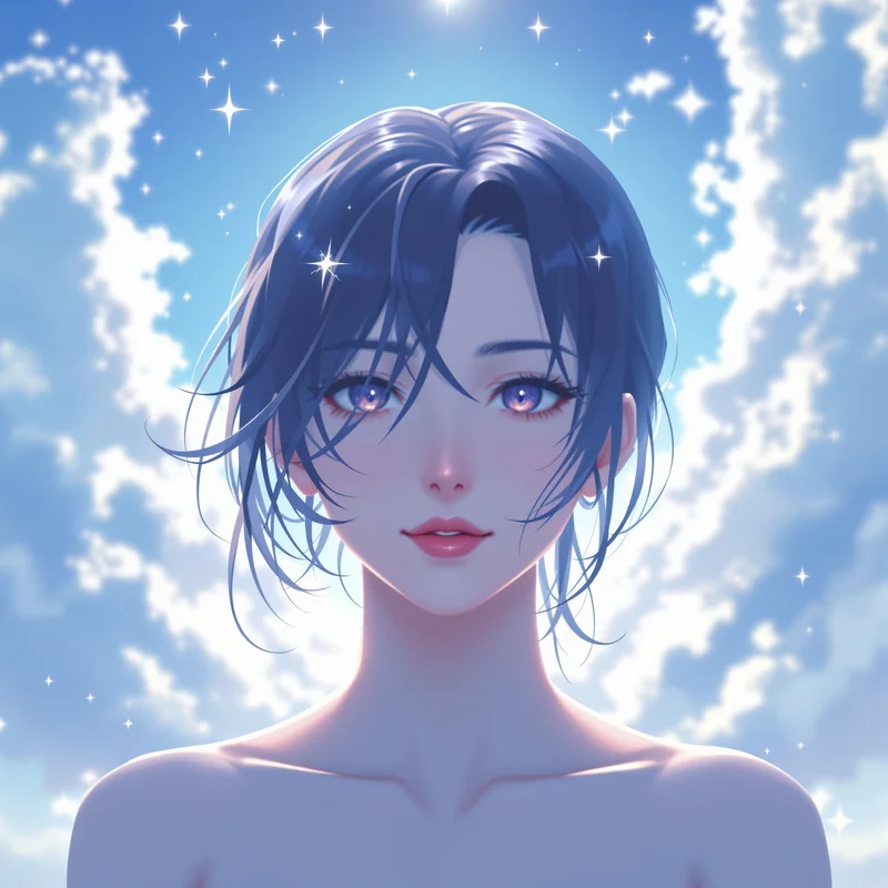 elf mage Frieren anime avatar with clean square composition for anime account visuals