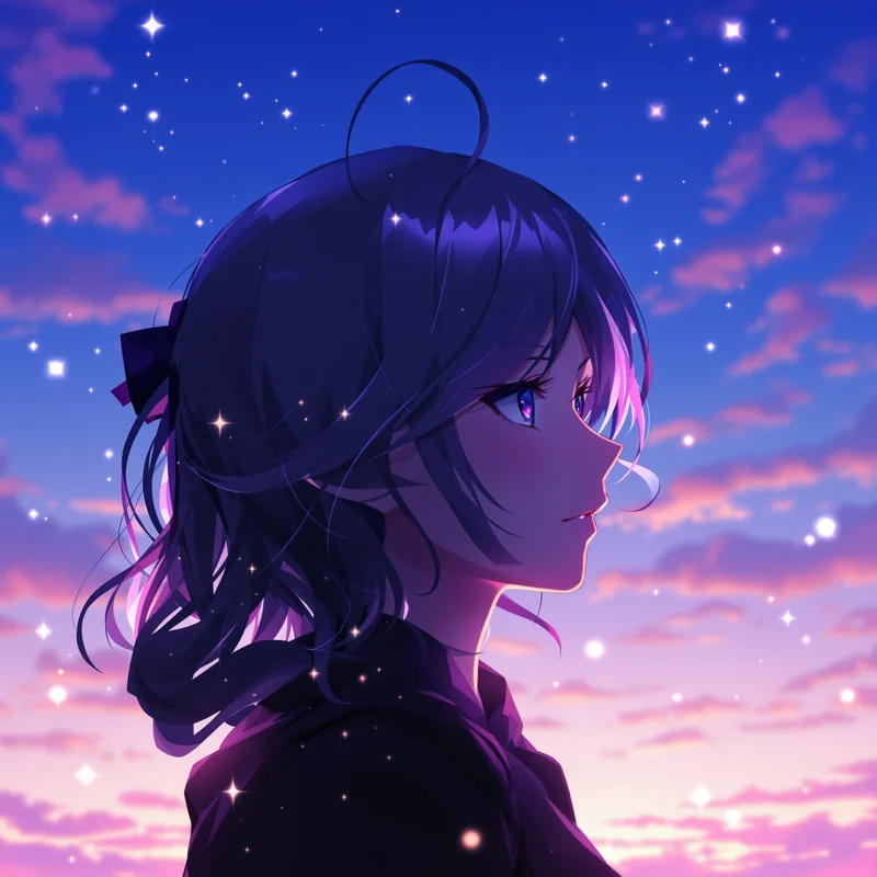 fantasy Frieren profile icon with dreamy fantasy glow for avatar display