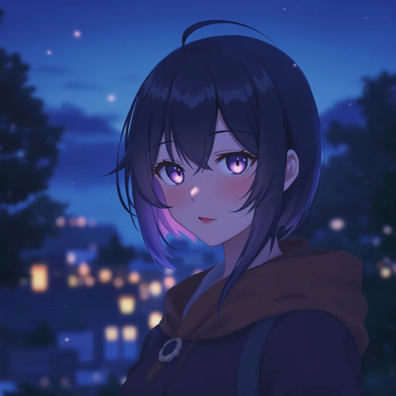 magic themed Frieren PFP with gentle anime expression for profile picture use